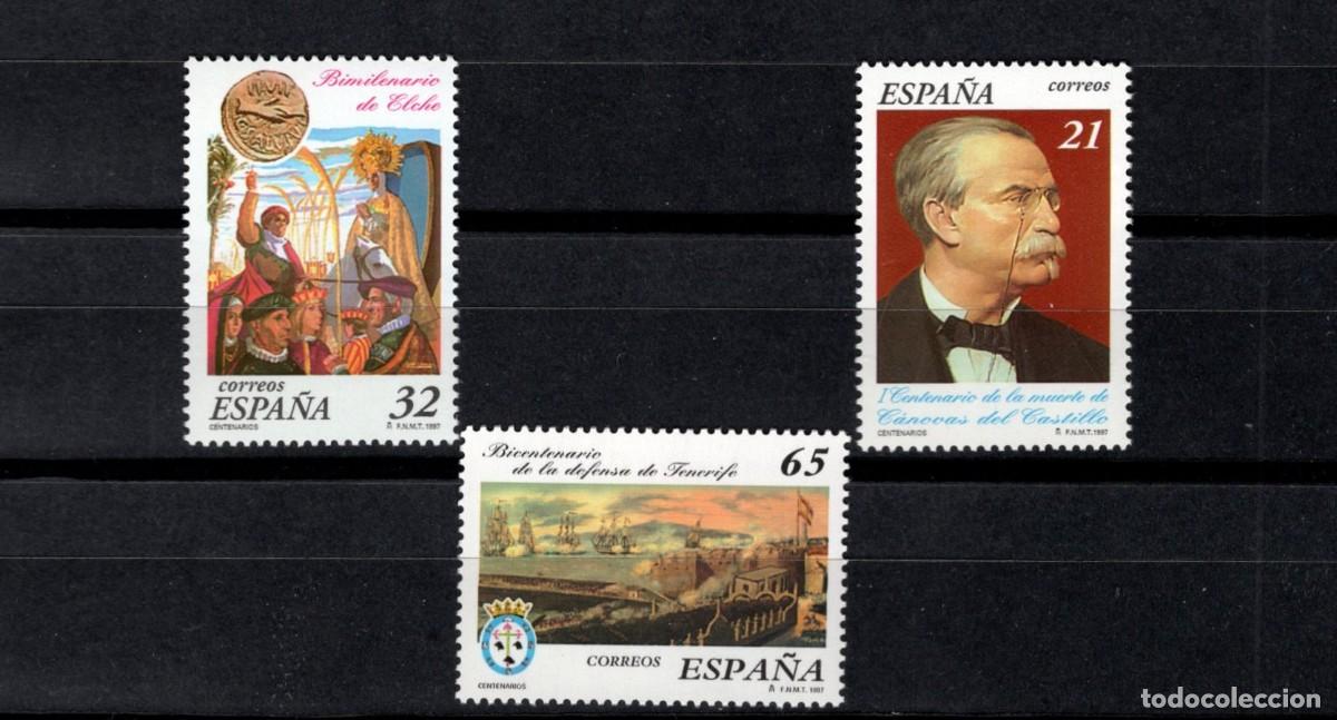 Sellos: Sellos nuevos. Centenarios. Serie completa. 24 de Julio1997. Edifil 3498/500.