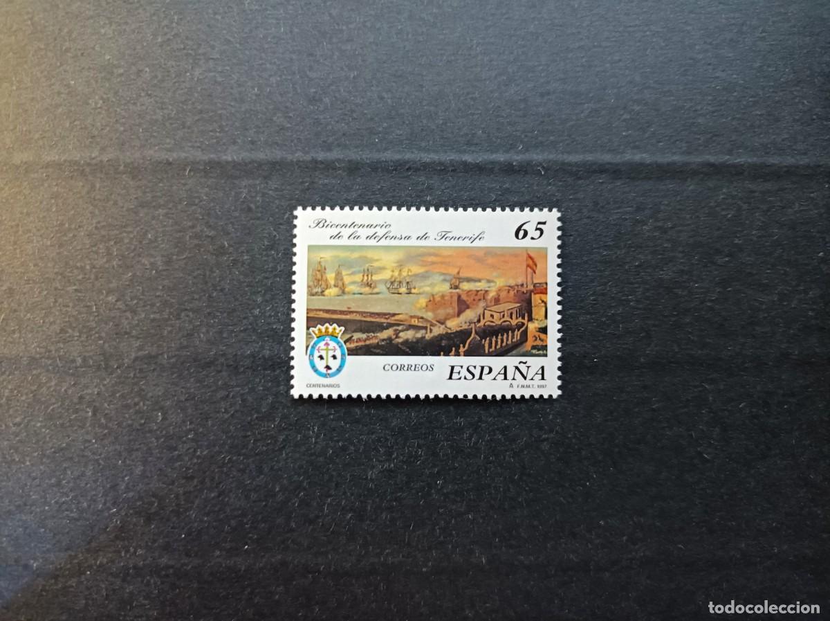 Sellos: Sello nuevo. Bicent&ordm; Defensa Naval de Tenerife. 24 de Julio1997. Edifil 3500.