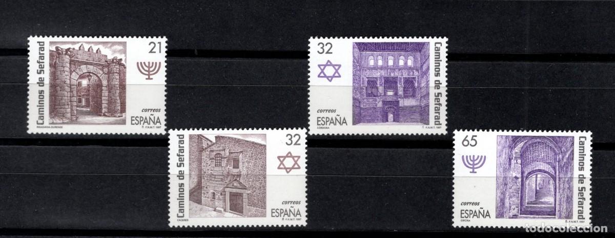 Sellos: S. nuevos. Ruta Los Caminos de Sefarad. Serie completa. 28 Noviembre 1997. Edifil 3520/23.