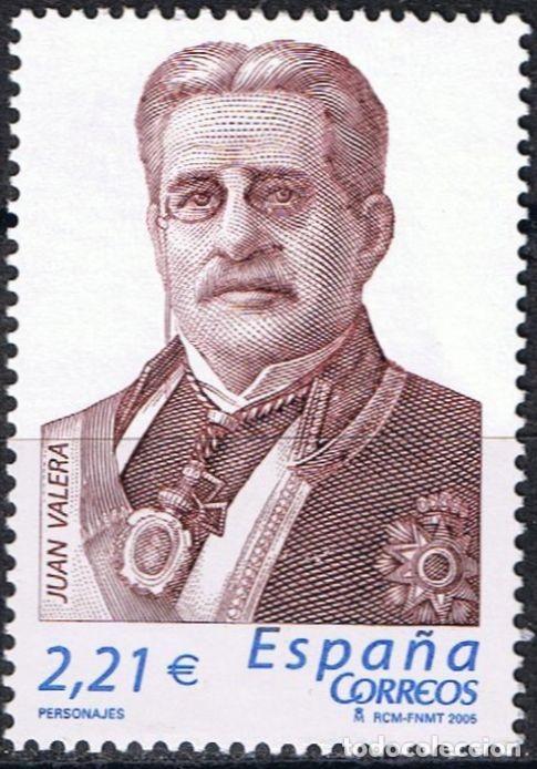 Sellos: Espa&ntilde;a 2005 edifil 4160 Sello ** Personajes famosos Juan Valera escritor y diplomatico Retrato