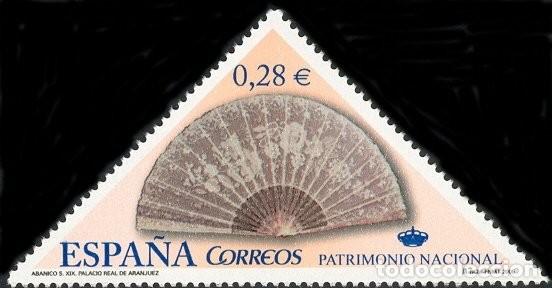Sellos: Espa&ntilde;a 2005 edifil 4164A Sello ** Patrimonio Nacional Abanico Siglo XIX Palacio Real de Aranjuez
