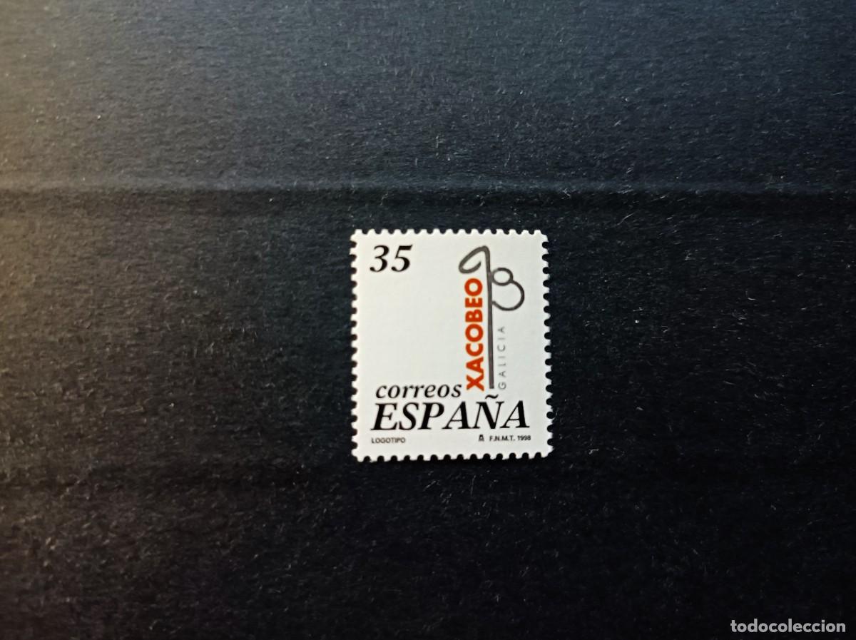 Sellos: Sello Nuevo 1998. Xacobeo&acute;99. Logotipo por Luis Carballo. 12 de Enero de 1998. Edifil 3525.