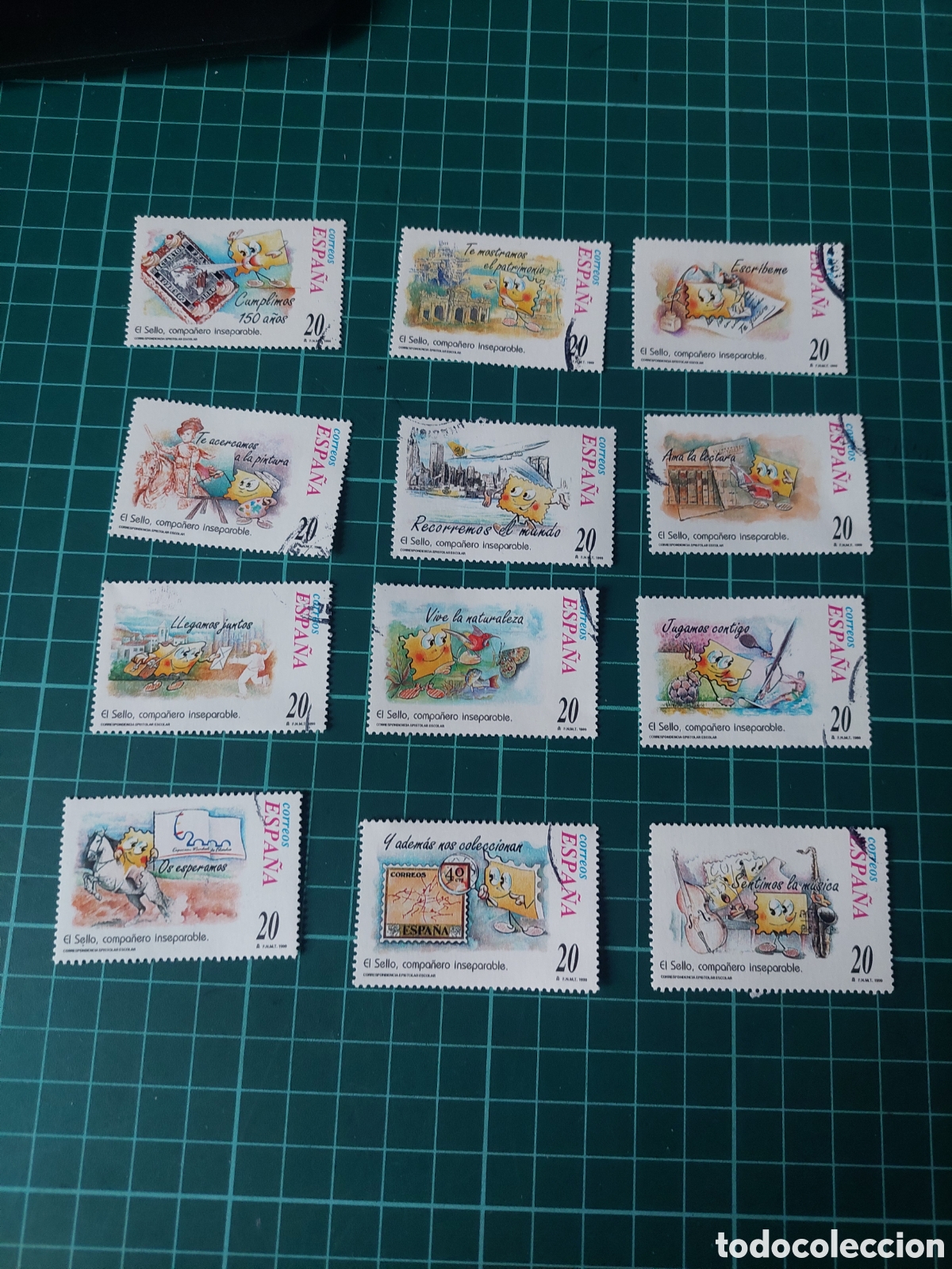 Sellos: 1999 USADOS EDIFIL 3665/73 CORRESPONDENCIA EPISTOLAR ESCOLAR INFANTIL