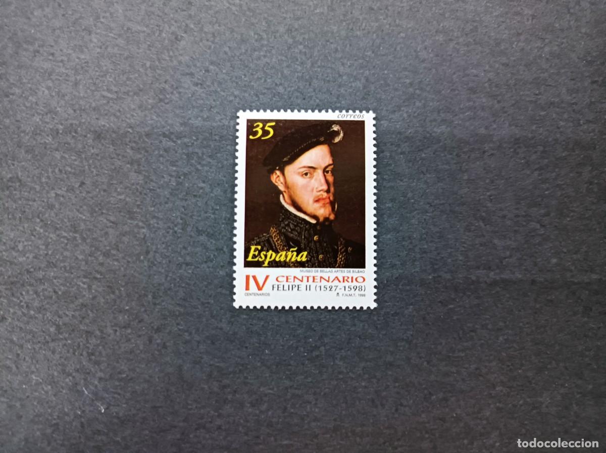 Sellos: Sello nuevo. IV Centenario Muerte de Felipe II. 1 de Junio de 1998. Edifil 3548.