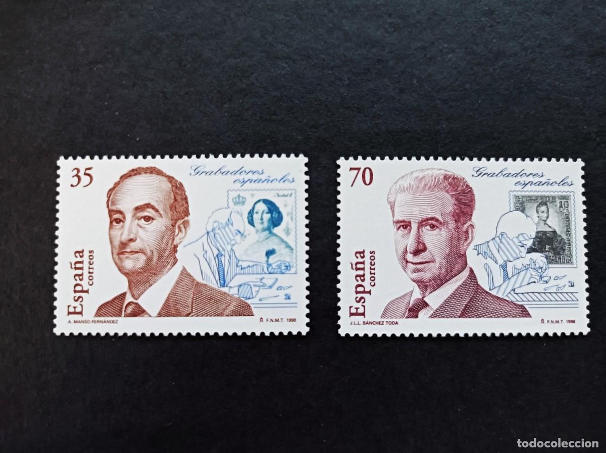 Sellos: Sellos nuevos. Grabadores Espa&ntilde;oles. Serie completa. 5 de Junio de 1998. Edifil 3550/51.