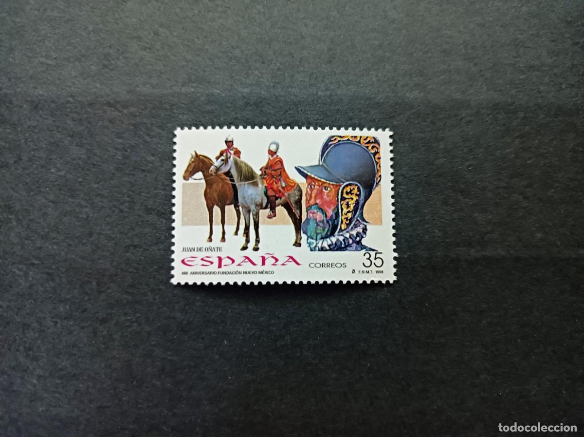 Sellos: Sello Nuevo. 400 Aniv&ordm; Fundaci&oacute;n N. M&eacute;xico. Juan de O&ntilde;ate. 20 Noviembre. Edifil 3598.