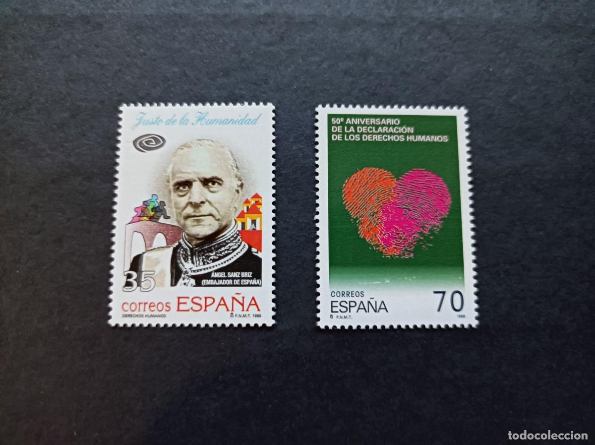 Sellos: Sellos nuevos. Derechos Humanos. Serie completa. 10 de Diciembre de 1998. Edifil 3606/07.