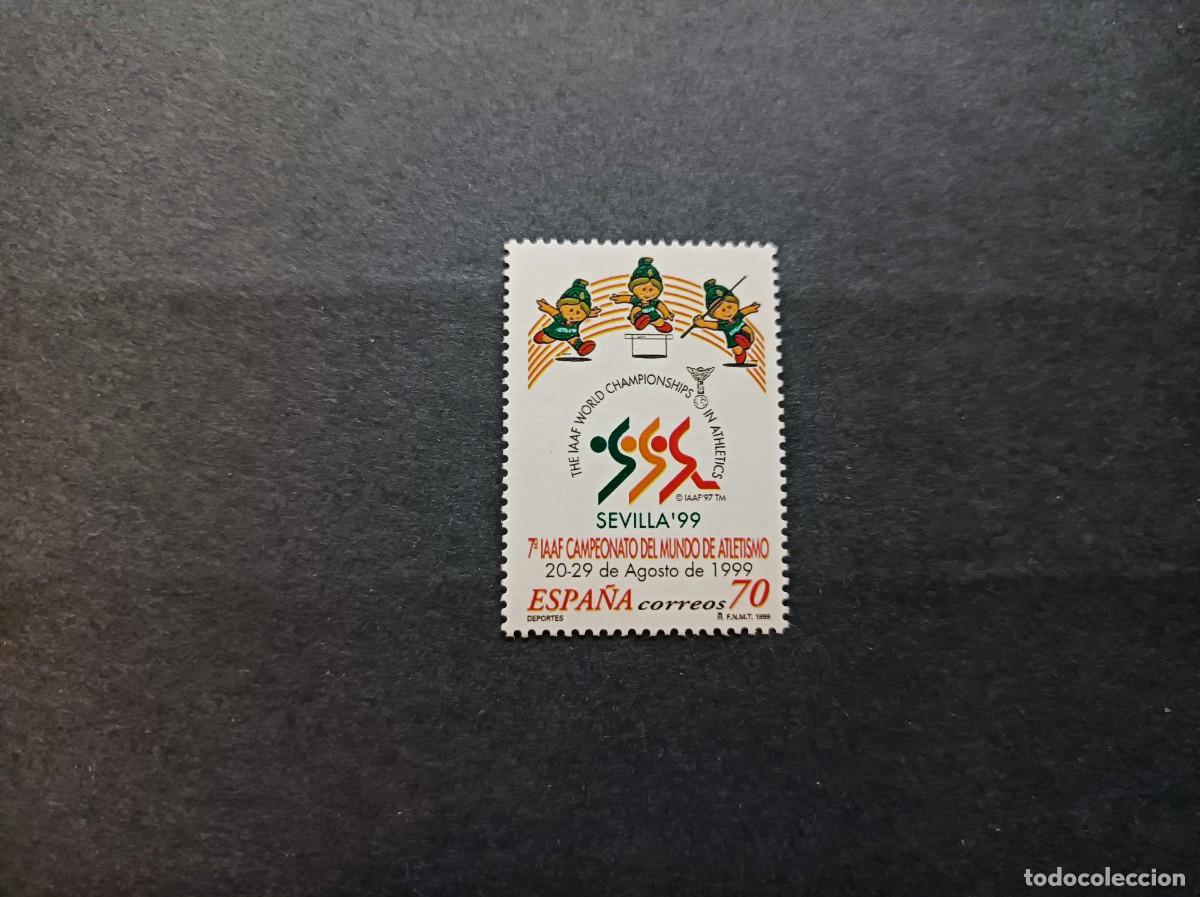 Sellos: Sello nuevo. 7&ordm; Campeonato Mundial Atletismo. Sevilla&acute;99. 30 Abril 1999. Edifil 3627.