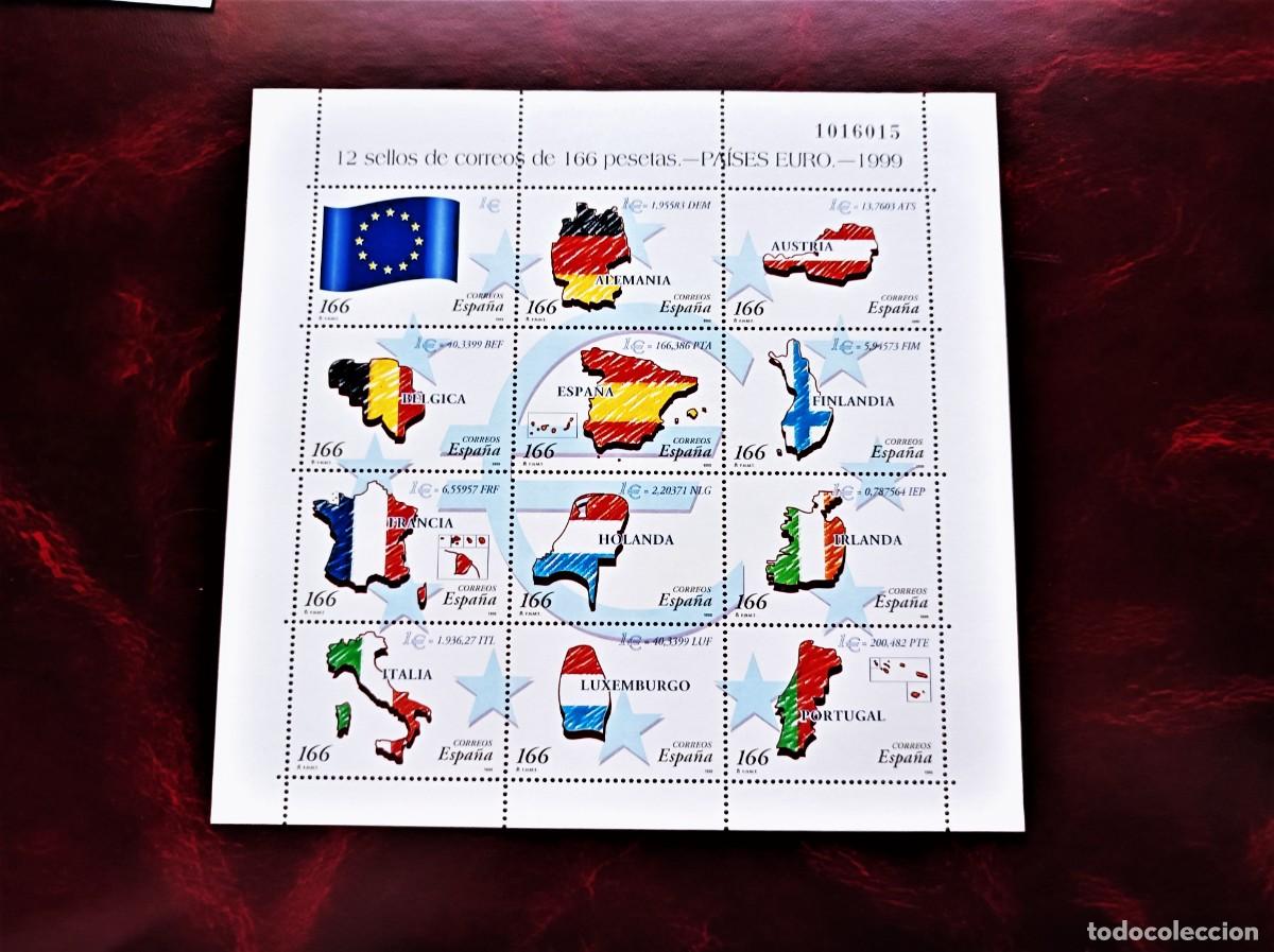 Stamps: Sellos nuevos. Paises del Euro. Minipliego de 12 sellos. 28 de Mayo de 1999. Edifil MP.63.