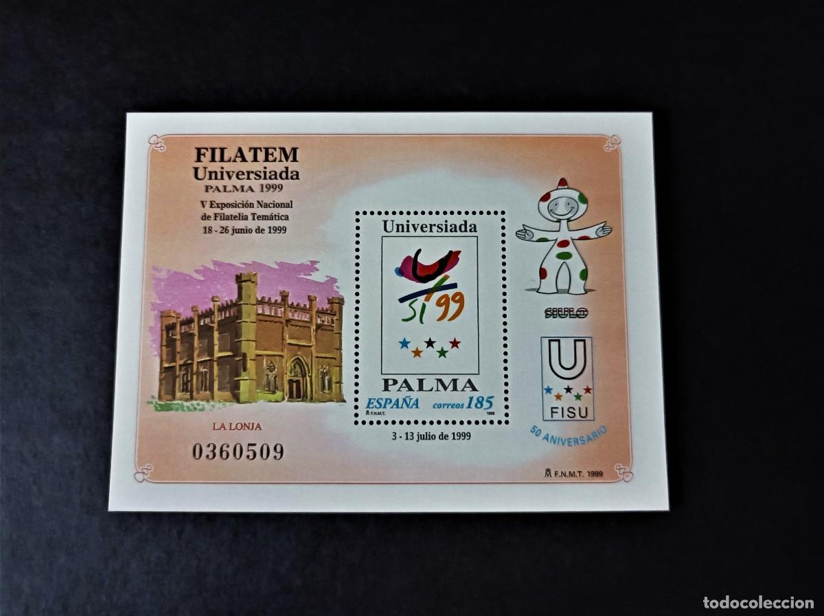 Sellos: Sello nuevo. Filatem-Universiada Palma 1999. 18 de Junio de 1999. Edifil SH3648.