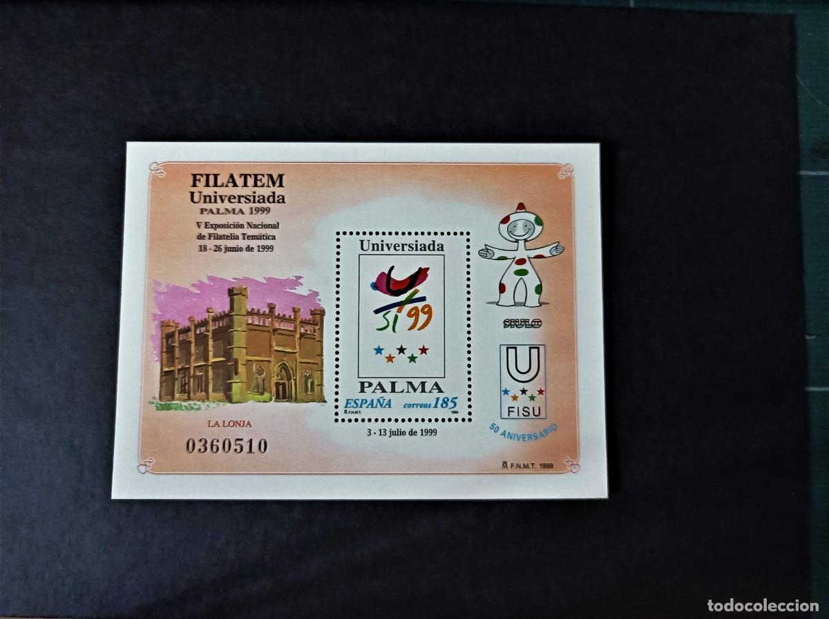 Sellos: Sello nuevo. Filatem-Universiada Palma 1999. 18 de Junio de 1999. Edifil SH3648.
