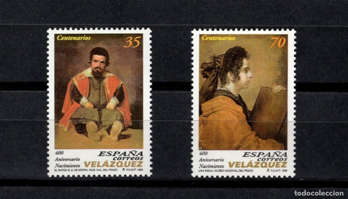 Sellos: Nuevos. 400 Aniv&ordm; Nacimiento Velazquez. Serie completa. 24 septiembre 1999. Edifil 3658/59