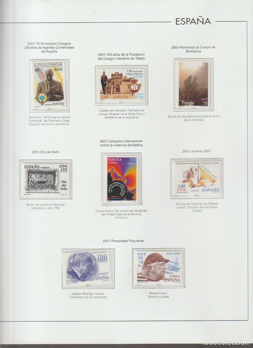 Sellos: Espa&ntilde;a Spain 2001 - A&ntilde;o completo con todos los sellos, hb y sellos procedentes de hb mnh**