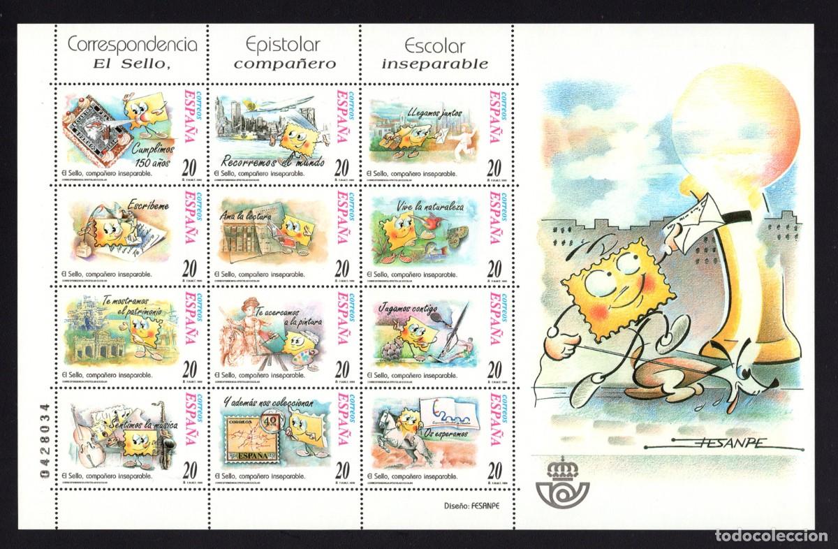 Sellos: Sellos nuevos. Correspondencia Epistolar Escolar. 13 de octubre 1999. Edifil MP. 66.