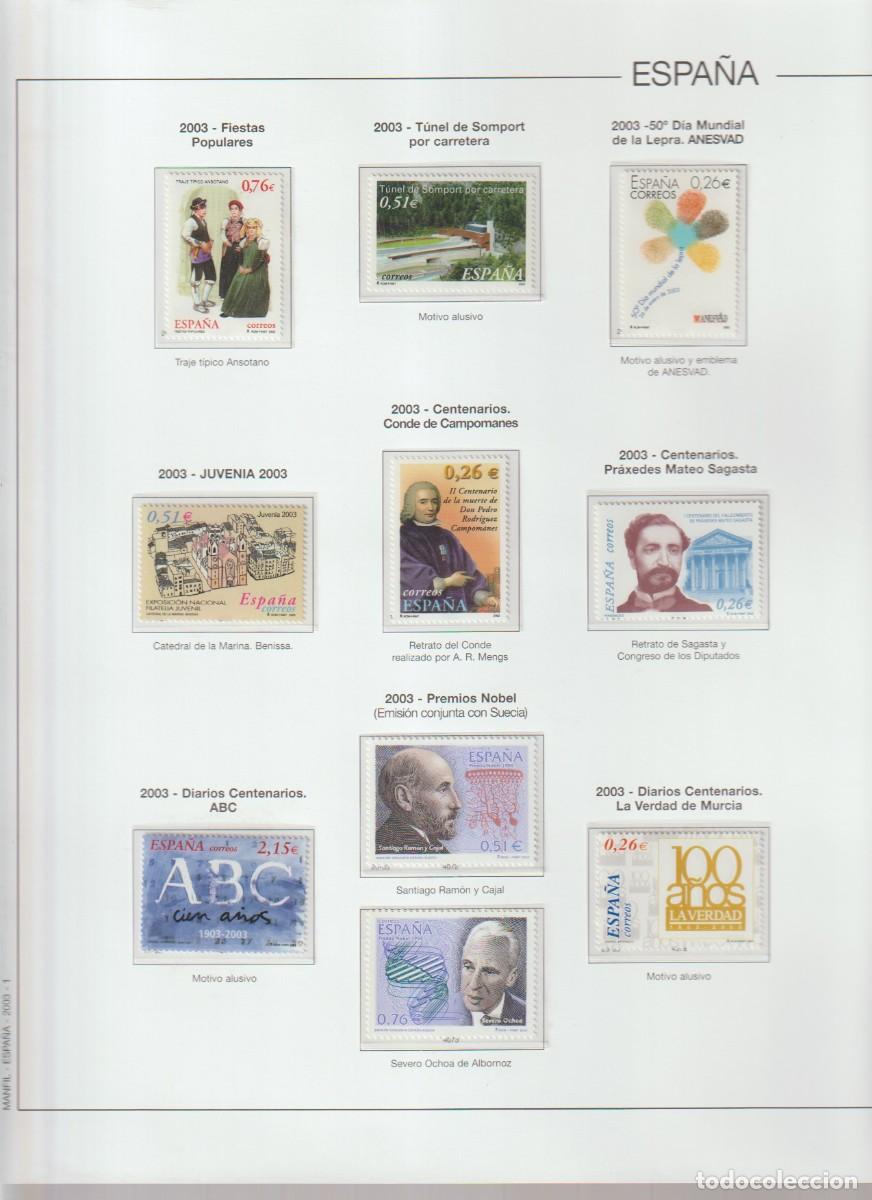 Sellos: Espa&ntilde;a Spain 2003 - A&ntilde;o completo con todos los sellos, hb y sellos procedentes de hb mnh**