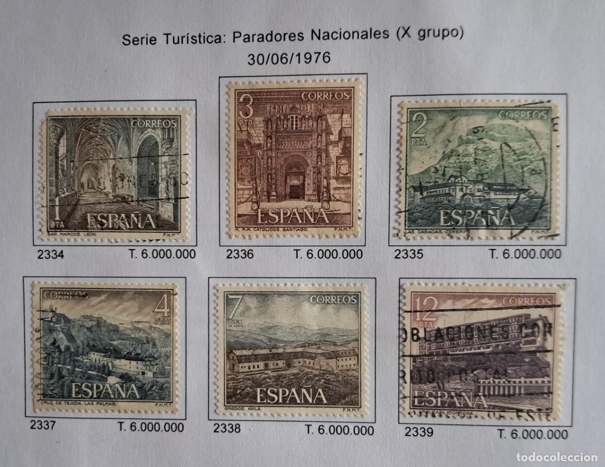 Sellos: serie completa sellos, ESPA&Ntilde;A, 1976 EDIFIL N&ordm; 2334 / 2339 /**/, Turismo. Paradores Nacionales.