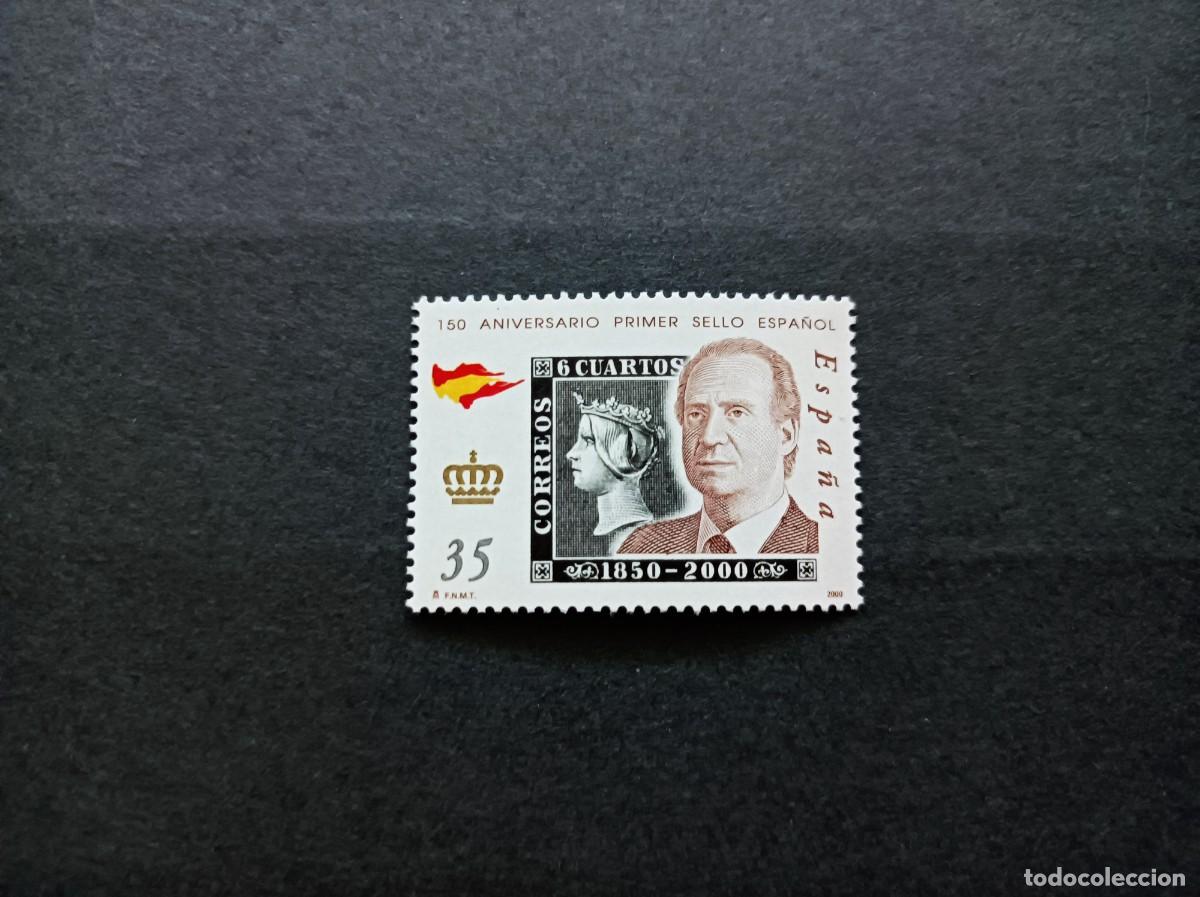 Sellos: Sello nuevo. 150 Aniv&ordm; Primer Sello Espa&ntilde;ol. Palacio Comunicaciones y Rey. 3 Enero 2000. Edifil 3688