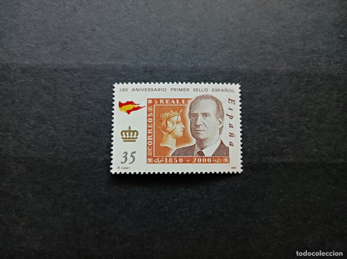 Sellos: Sello nuevo. 150 Aniv&ordm; Primer Sello Espa&ntilde;ol. Palacio Comunicaciones y Rey. 3 Enero 2000. Edifil 3689
