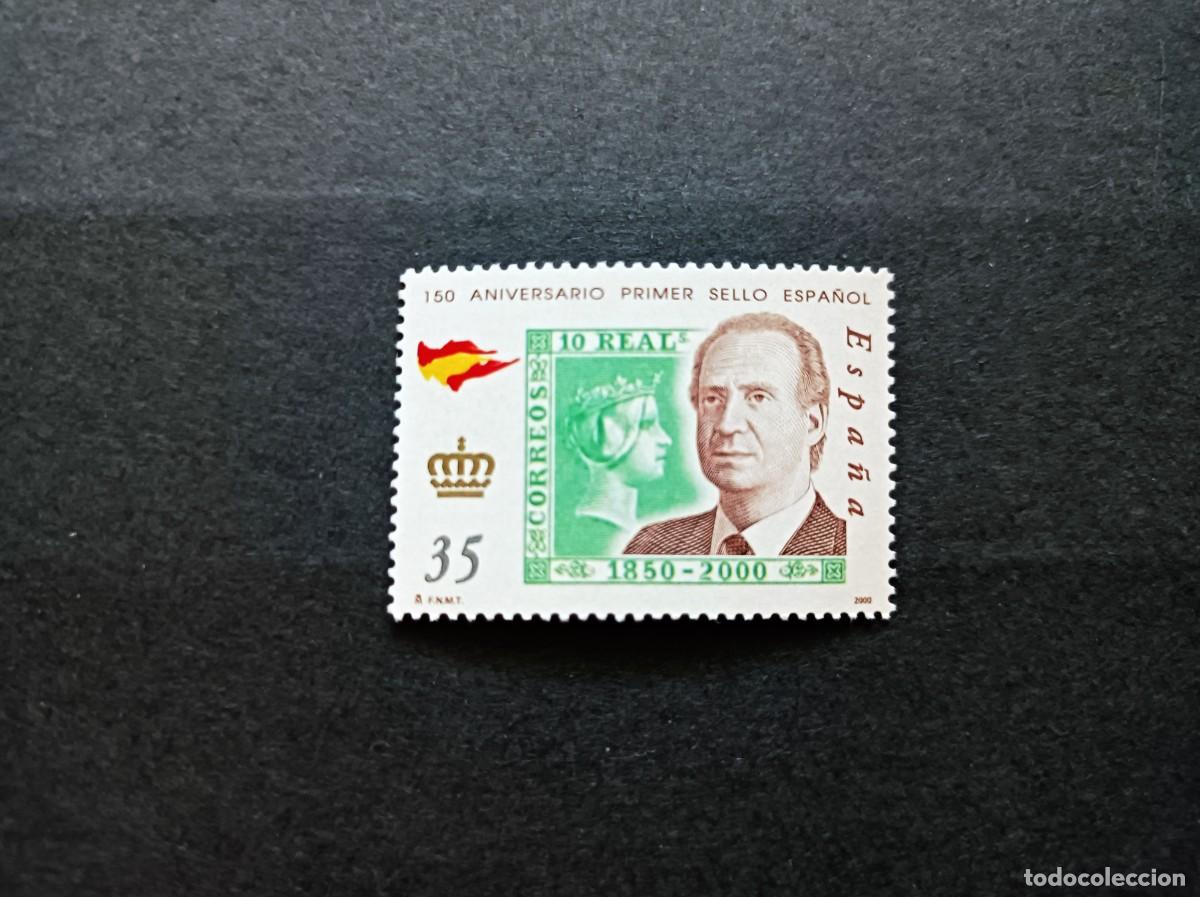 Sellos: Sello nuevo. 150 Aniv&ordm; Primer Sello Espa&ntilde;ol. Palacio Comunicaciones y Rey. 3 Enero 2000. Edifil 3692