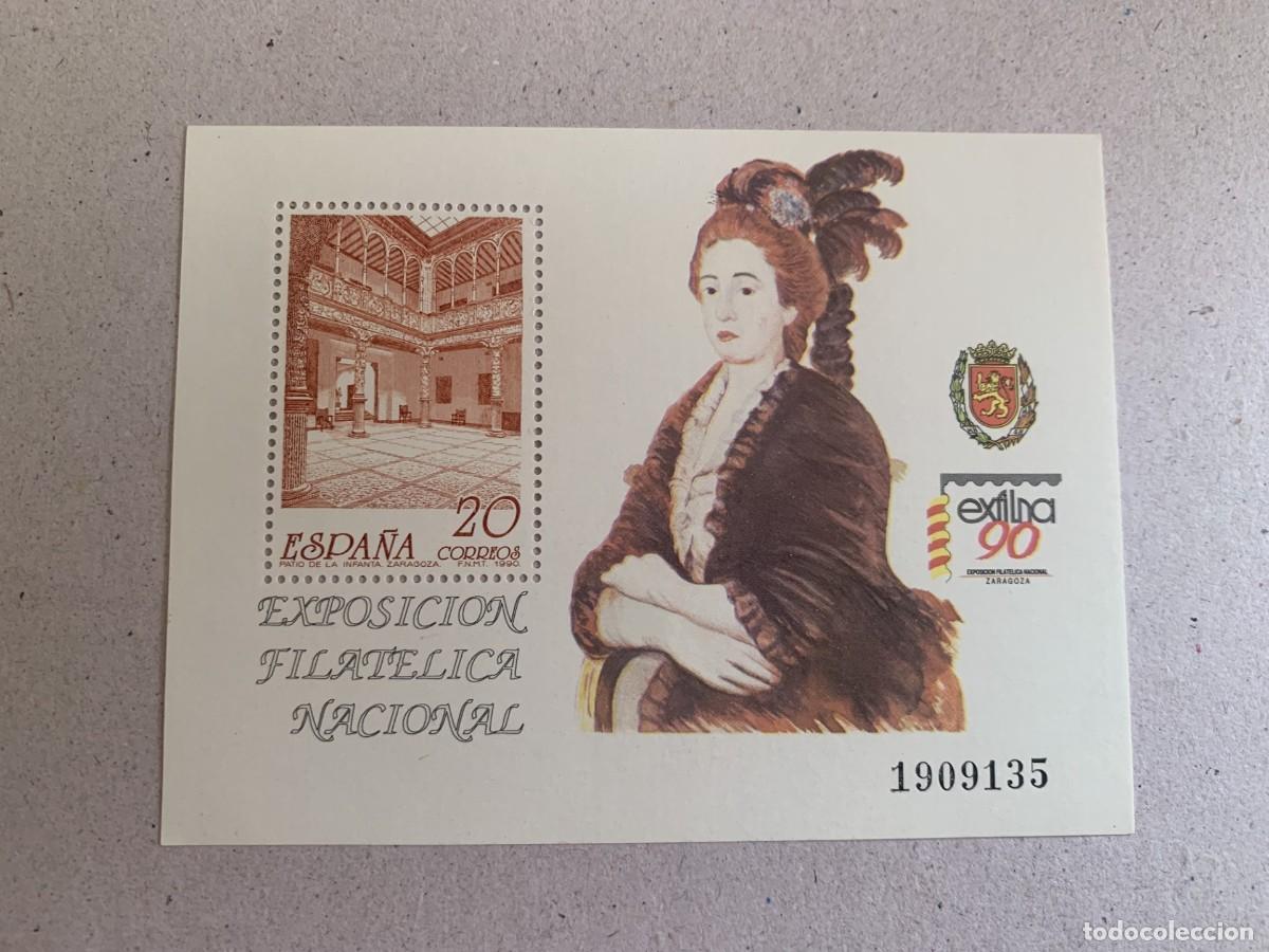 Sellos: Hojuela sello bloque Exposici&oacute;n Patio de la Infanta EXFILNA 1990 20cts (4 Unidades)