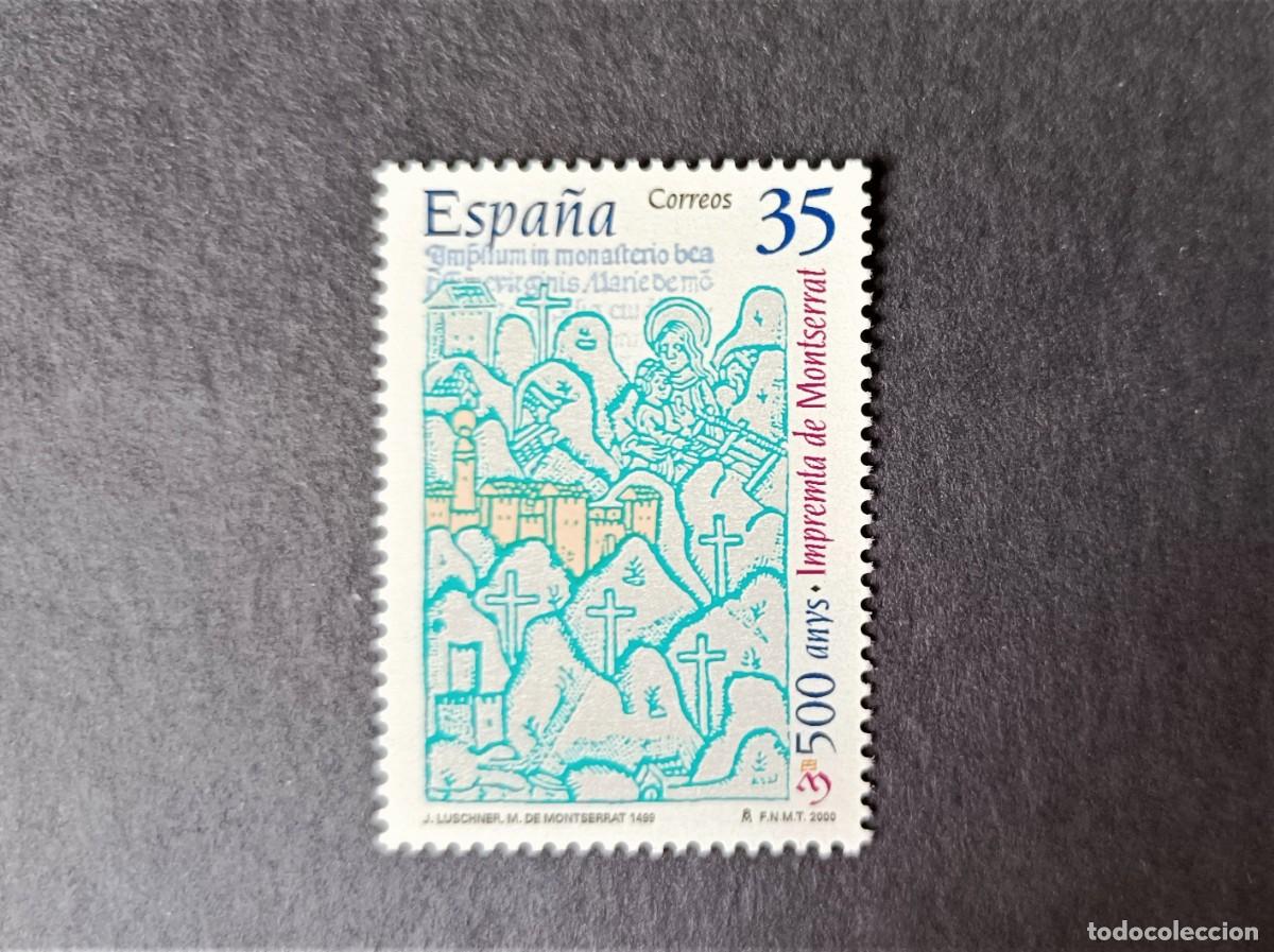 Selos: Sello nuevo. 500 A&ntilde;os de la Imprenta de Montserrat. 4 Febrero 2000. Edifil 3696.