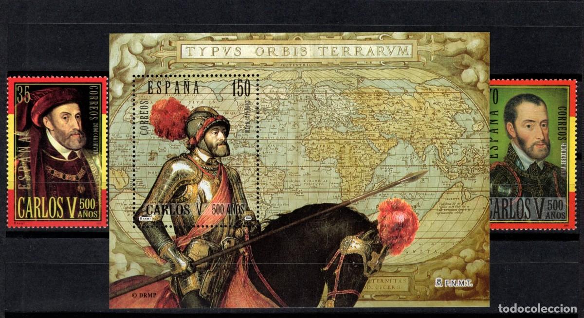 Sellos: Sellos nuevos. 5&ordm; Centenario Nacimiento Carlos V. Serie completa. Edifil 3697/99