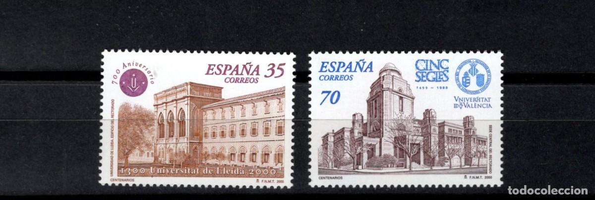 Sellos: Sellos nuevos. VII Centenario Universidad de Lerida. Rectorado. 12 Abril 2000. Edifil 3703/04.