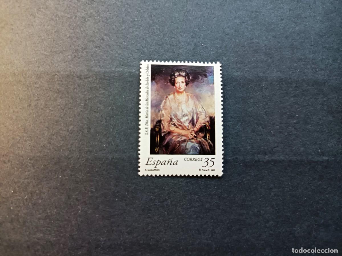 Sellos: Sello nuevo. Homenaje a M&ordf; de ls Mercedes de Borbon y Orleans. 4 Mayo 2000. Edifil 3706.