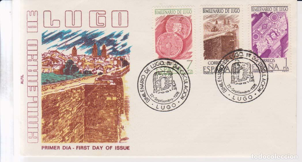 Timbres: 1976 edifil 2356 a 2358 SPD FDC Bimilenario de Lugo (E11077-15)