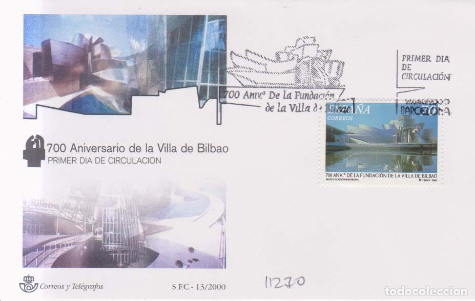 Sellos: 2000 SPD FDC Centenarios VII Centenario de la Villa de Bilbao (E11270)