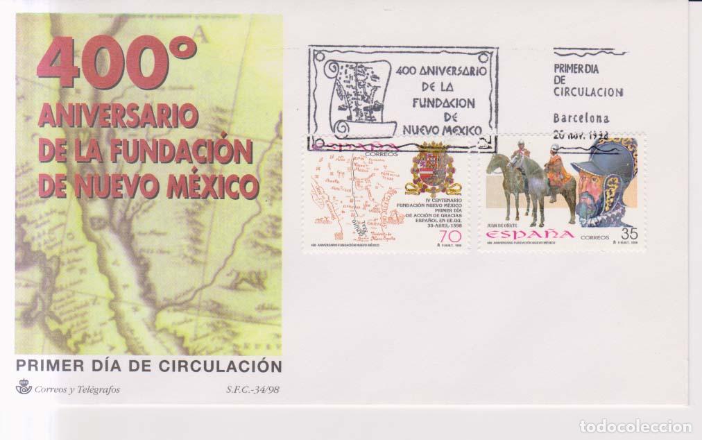 Sellos: 1998 edifil SPD FDC 400 a&iuml;ṡẄos Fundacion de Nuevo Mexico (E11276)