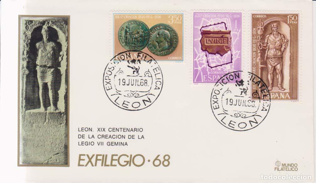 Sellos: 1968 edifil 1871 a 1873 SPD FDC XIX Centenario Legion Gemina Leon (E11260)