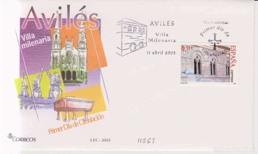 Sellos: 2003 SPD FDC Aviles Villa Milenaria (E11267)