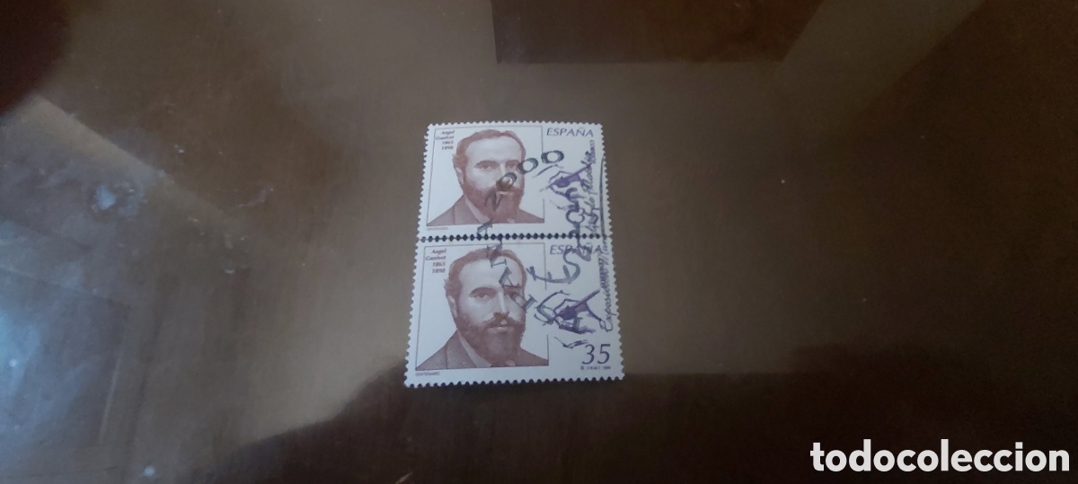 Sellos: 2 SELLOS ANGEL GANIVET. ESPA&Ntilde;A 2000