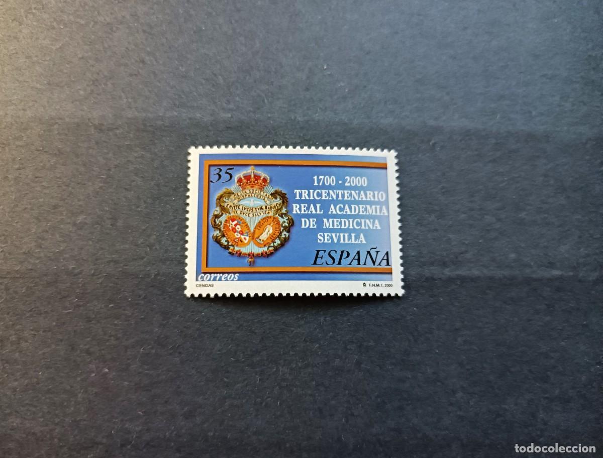 Sellos: Sello nuevo. Tricentenario Academia Medicina de Sevilla. 25 de Mayo de 1989. Edifil 3708.