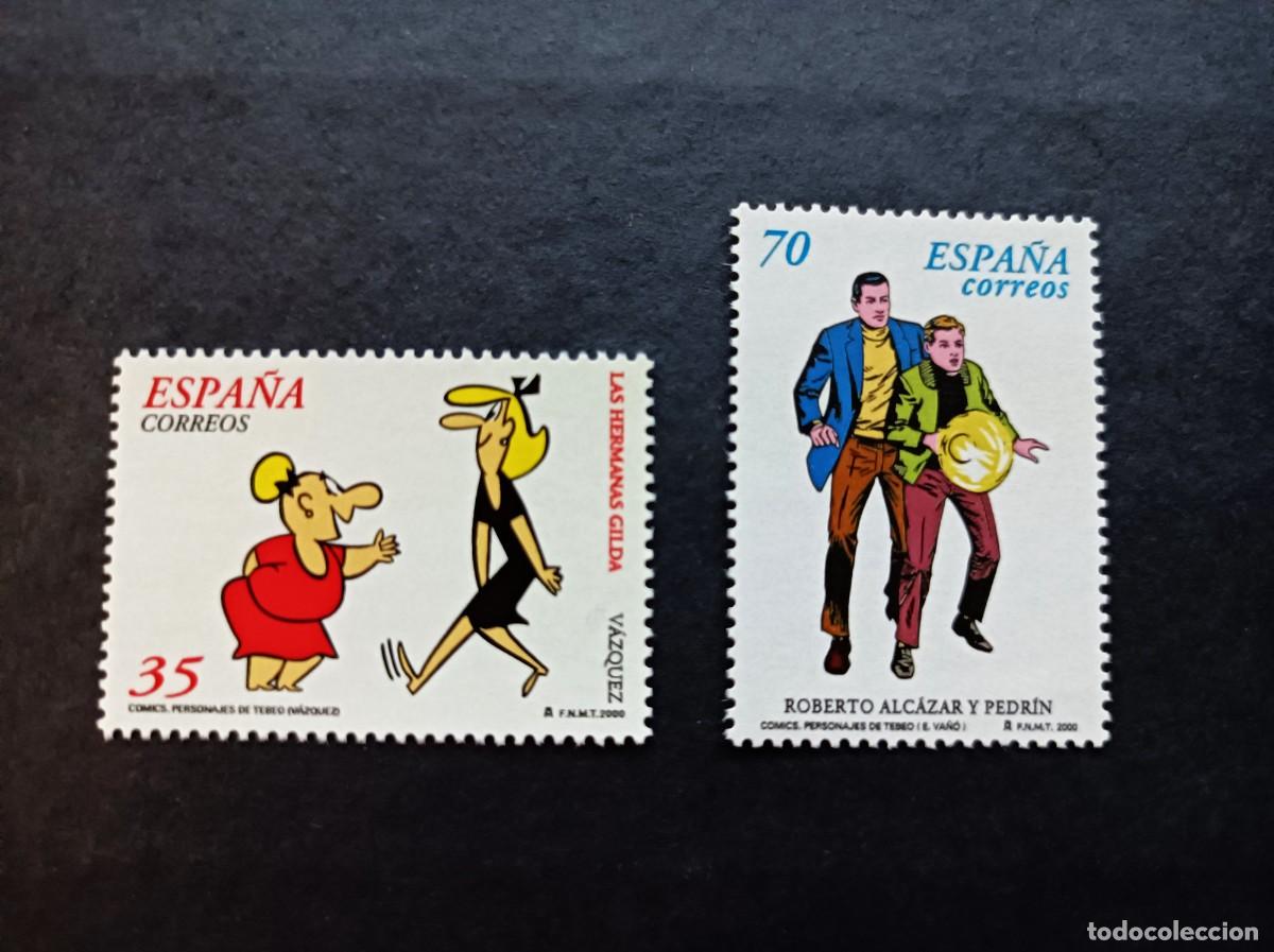 Sellos: Sellos nuevos. Comics. Personajes de TEBEO. Serie completa. 26 de Mayo de 2000. Edifil 3712/13