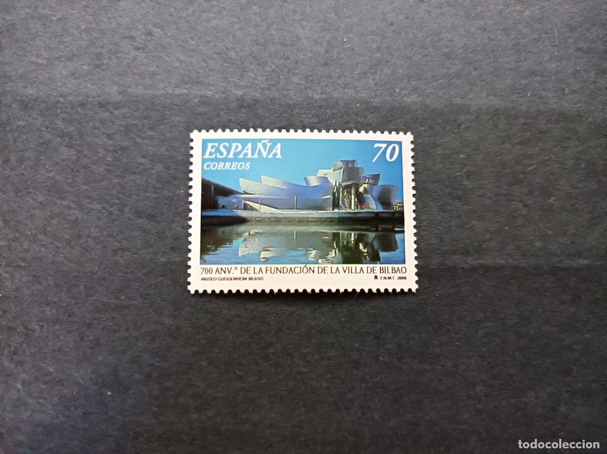 Sellos: Sello nuevo. 700&ordm; Aniversario Fundaci&oacute;n de la Villa de Bilbao. 2 de Junio de 2000. Edifil 3714.