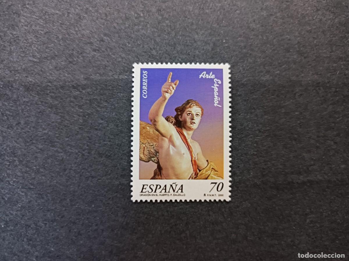 Sellos: Sello nuevo. Arte Espa&ntilde;ol. Oraci&oacute;n en el Huerto. Francisco Salzillo. 9 Junio de 2000. Edifil 3715.