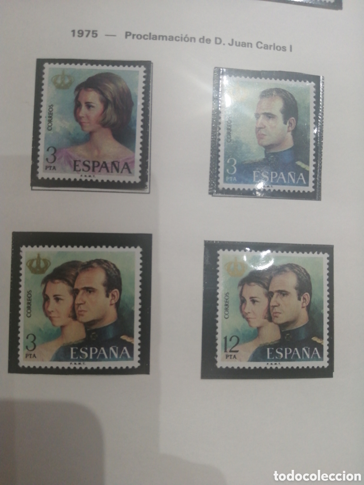 Sellos: Sellos proclamacion Reyes Juan Carlos y Sofia 1975