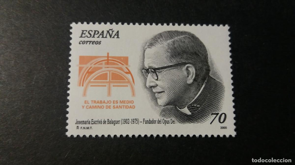 Sellos: Sello nuevo. Beato Josemar&iacute;a Escriv&aacute; de Balaguer. 26 de junio de 2000. Edifil 3721.