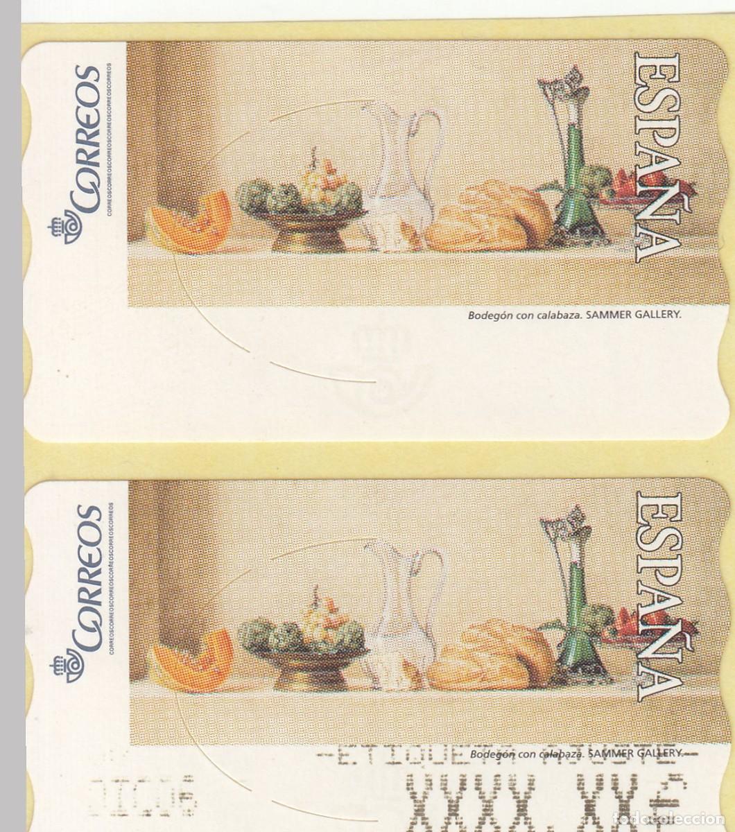 Sellos: ATM ETIQUETA DE AJUSTE Y ETIQUETA SIN VALOR. SAMMER GALERY. BODEGON CON CALABAZA