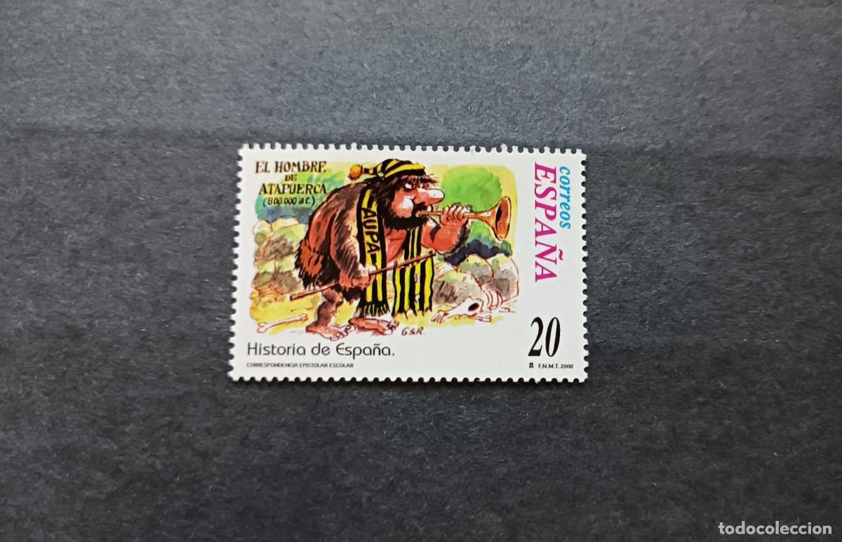 Sellos: Nuevo. Correspondencia Epistolar Escolar. Hombre de Atapuerca. 22 Septiembre 2000. Edifil 3732.