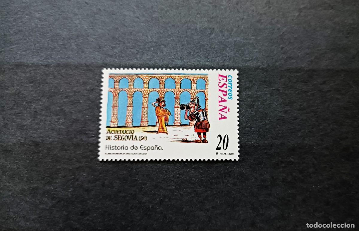 Sellos: Nuevo. Correspondencia Epistolar Escolar. Acueducto de Segovia. 22 Septiembre 2000. Edifil 3742.