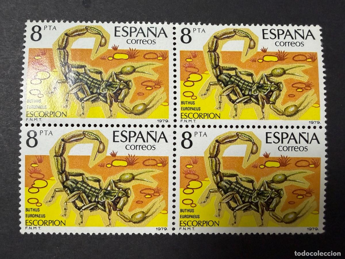 Sellos: ESPA&Ntilde;A, 1979. EDIFIL 2533. FAUNA INVERTEBRADOS. NUEVOS. SIN FIJASELLOS. BLOQUE DE 4 SELLOS
