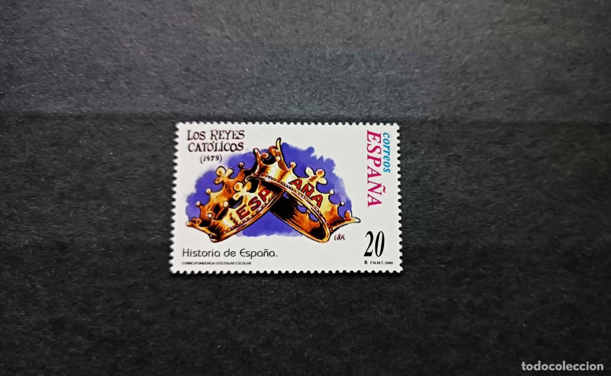 Sellos: Sello Nuevo. Correspondencia Epistolar Escolar. Los Reyes Cat&oacute;licos. 22 Septiembre 2000. Edifil 3755