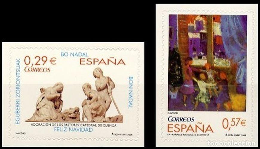 Sellos: Espa&ntilde;a 2006 edifil 4278/9 Sellos ** Navidad Adoracion de los Pastores Escultura en Catedral Cuenca