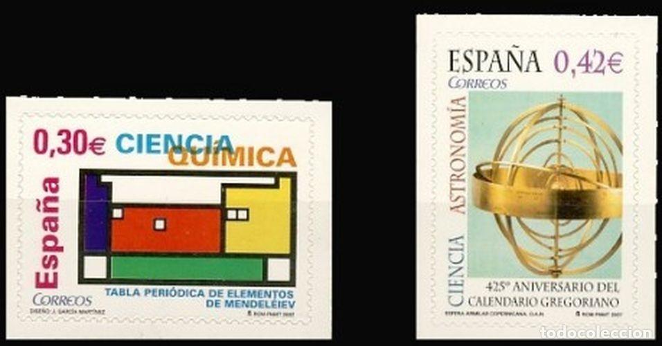Sellos: Espa&ntilde;a 2007 edifil 4310/11 Sellos ** Ciencia Quimica Tabla Periodica Dimitri Ivanovich Mendeleviev