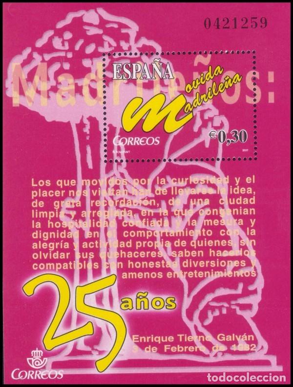 Sellos: Espa&ntilde;a 2007 Edifil 4320 Sello ** HB Aniversario de La Movida Madrile&ntilde;a Oso y Madro&ntilde;o Michel 4213