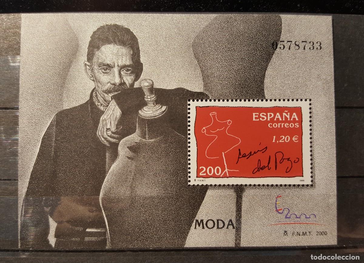 Sellos: Sello nuevo. E. M. Filatelia Espa&ntilde;a&acute;2000. Moda. Jes&uacute;s del Pozo. Octubre 2000. Edifil SH 3759.