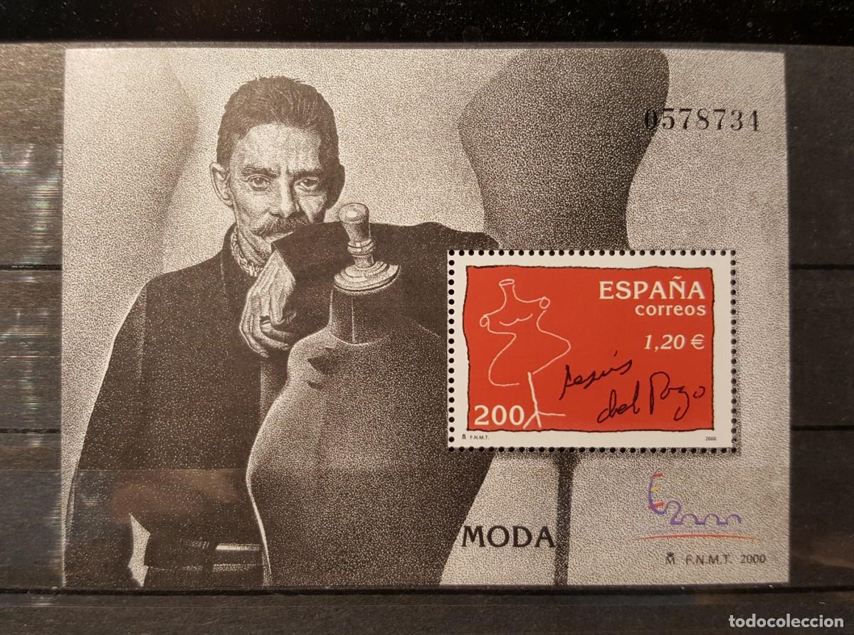 Sellos: Sello nuevo. E. M. Filatelia Espa&ntilde;a&acute;2000. Moda. Jes&uacute;s del Pozo. Octubre 2000. Edifil SH 3759.